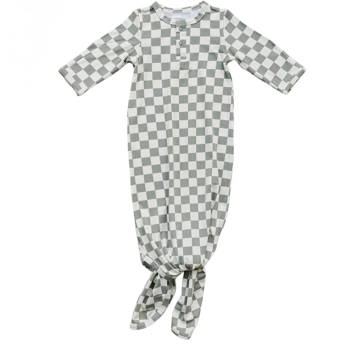 Light Green Checkered Bamboo Gown
