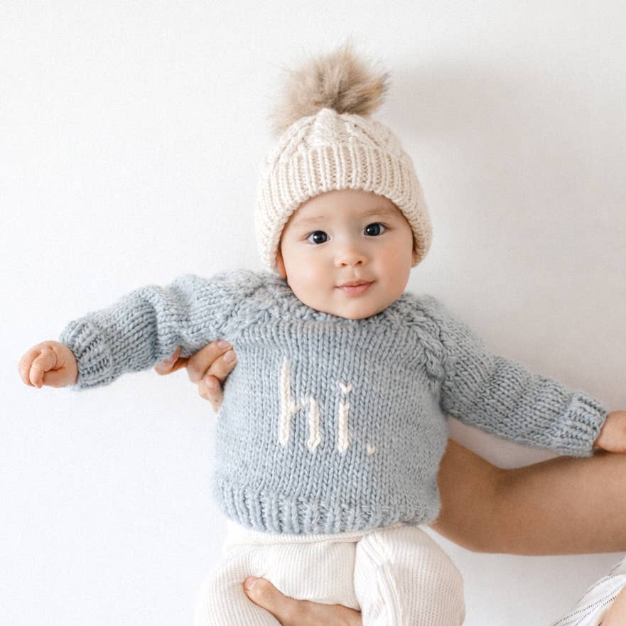 Hi. Surf Bllue Crew Neck Sweater Baby & Toddler