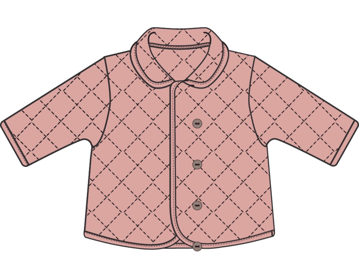 Solid mellow Rose Quilted Jacket
