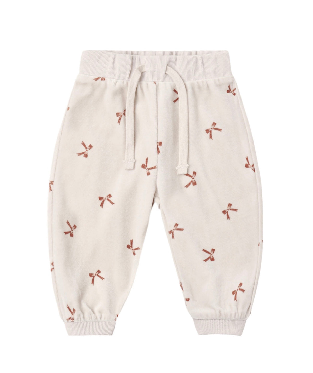 Velour Relaxed Sweatpant Red Bows