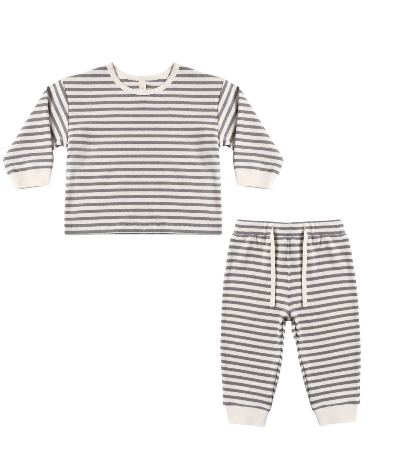 Cozy Set- Slate Stripe