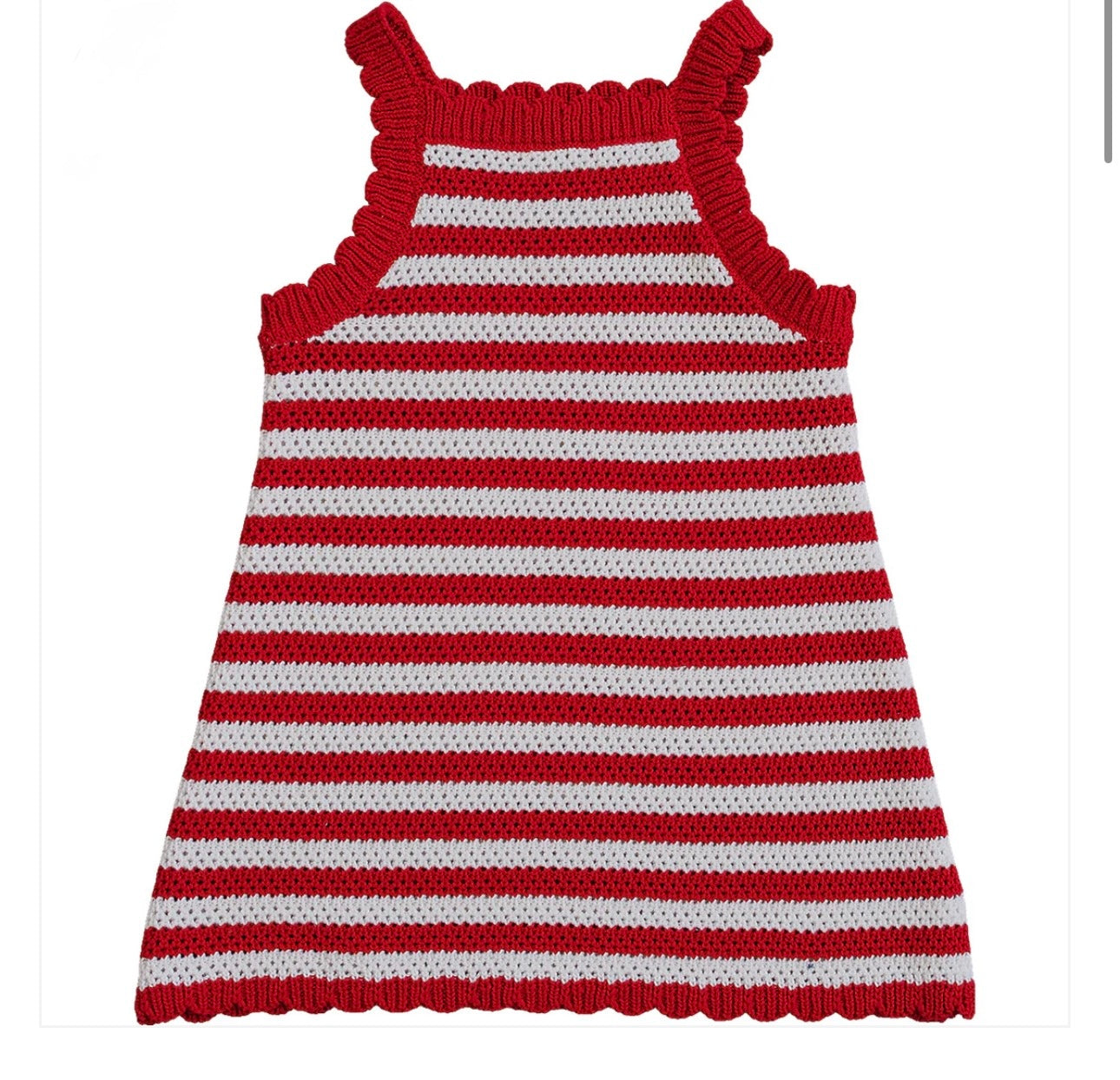 Red Stripe Knit Cover-Up Dress