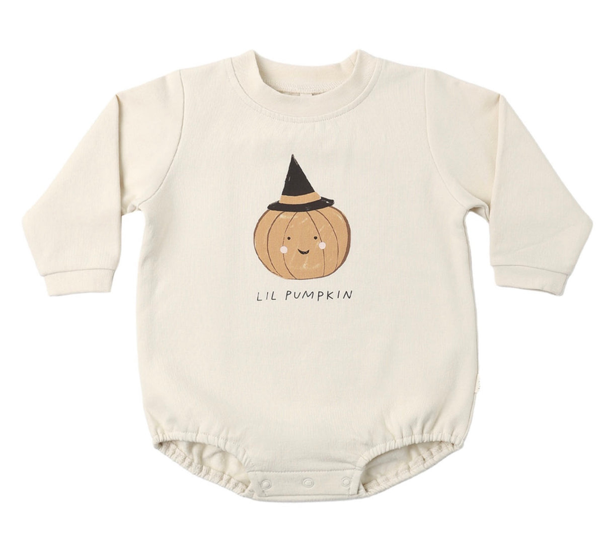 Crewneck Bubble Romper Lil Pumpkin