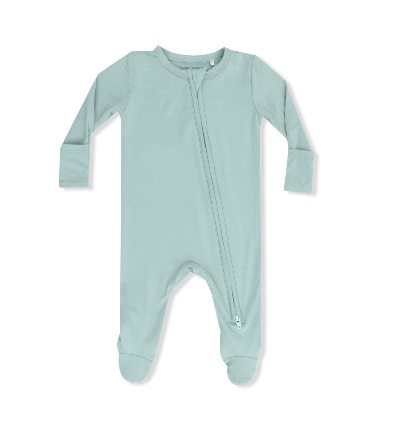 Solid Misty Blue - 2 Way Zipper Footie