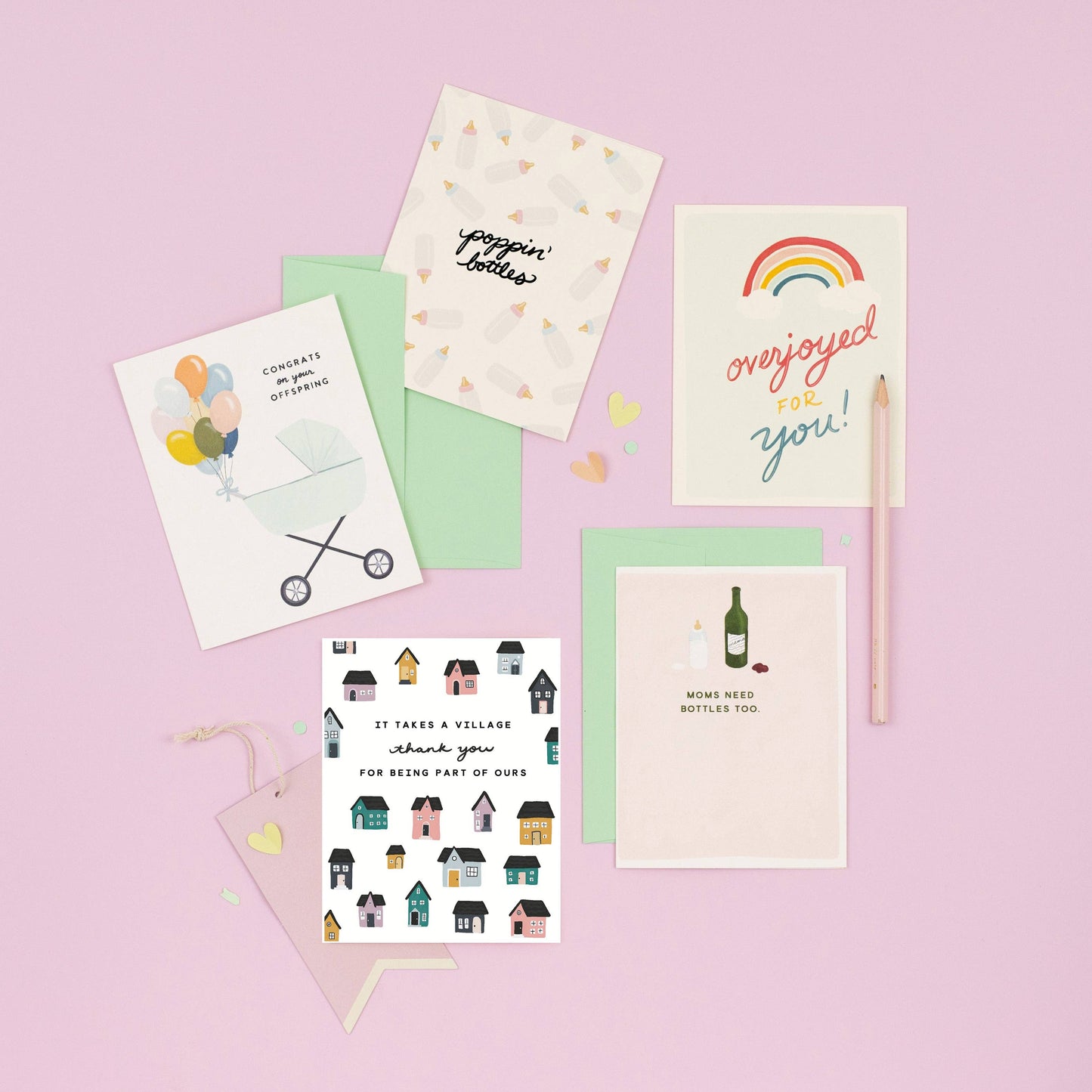 Baby Bottles | Baby Shower Card | New Baby Card