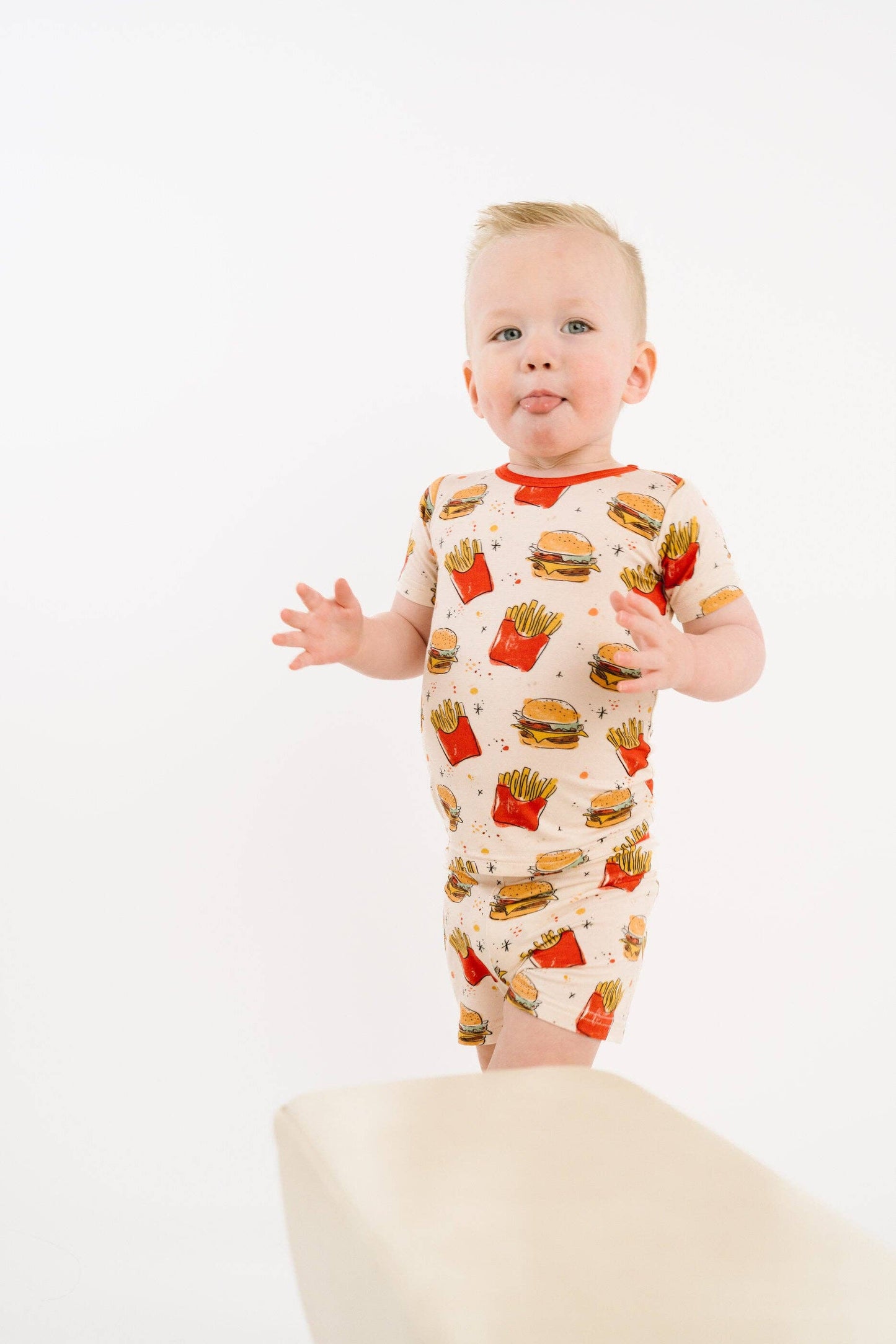 Cheeseburger Meal Bamboo Shorts Set