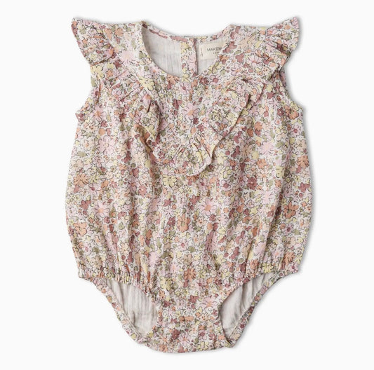 Sleveless Ruffle Bubble Romper