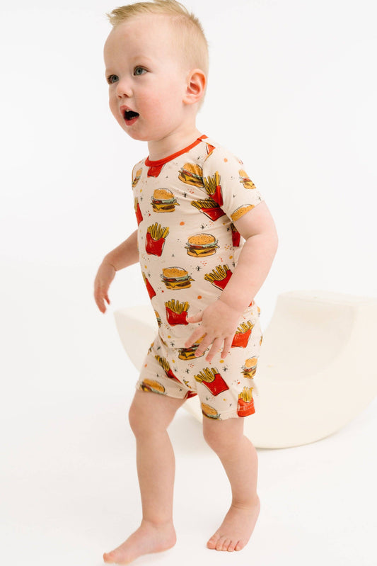 Cheeseburger Meal Bamboo Shorts Set