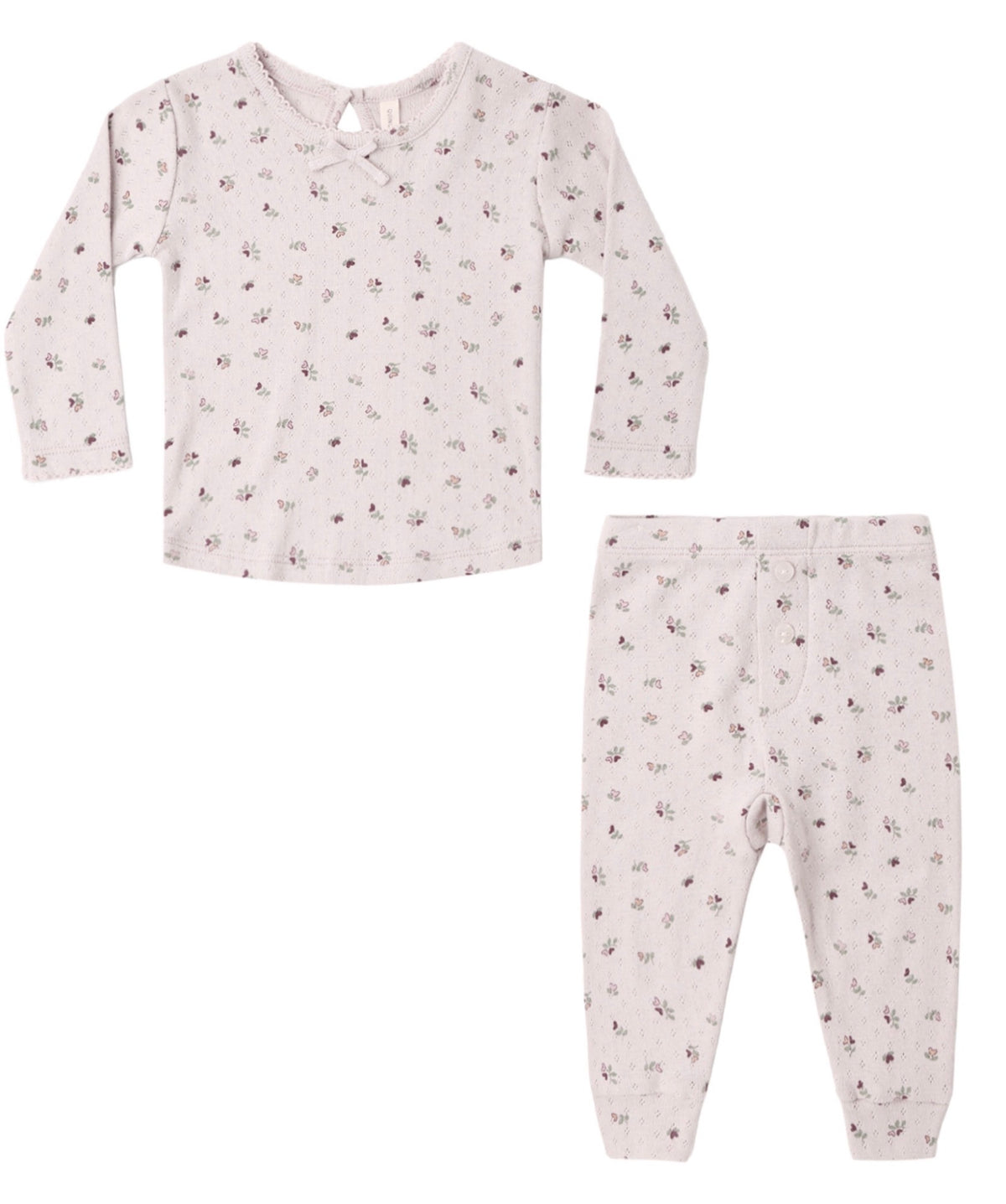 Pointelle Long Sleeve Tee + Legging Heart Ditsy