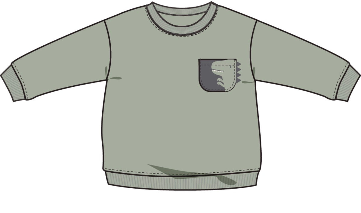 Dinos French Terry Drop Sleeve Sweatshirt