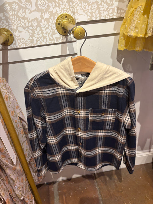 Flannel Hooded Shirt