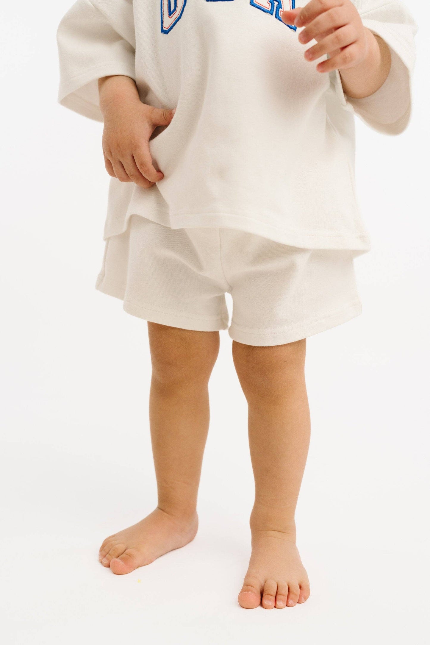 White USA Embroidered Slouchy Set