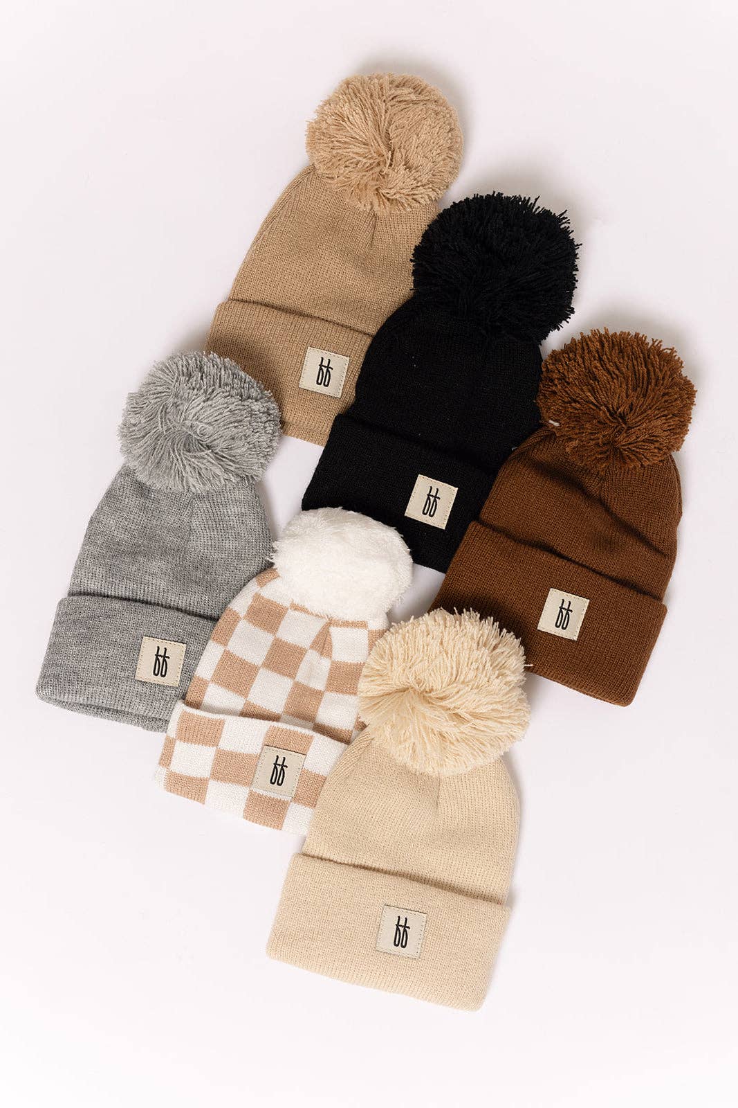 Ff Knit Pom Top Beanie | Grey