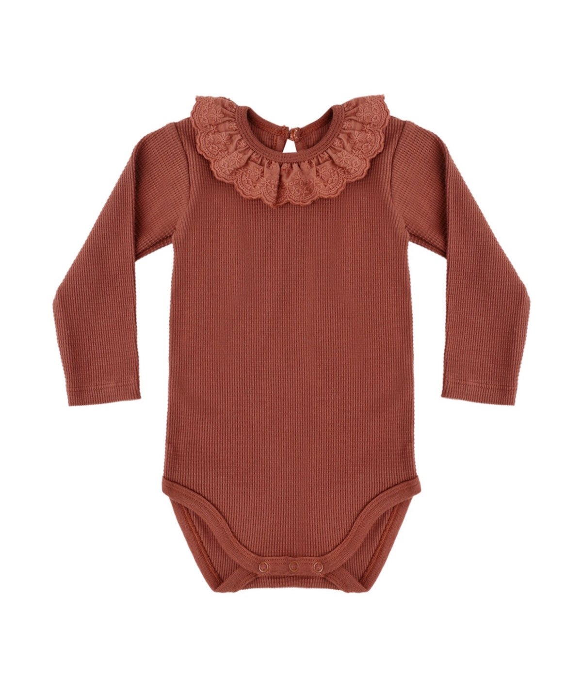 Ruffle Collar Bodysuit Redwood