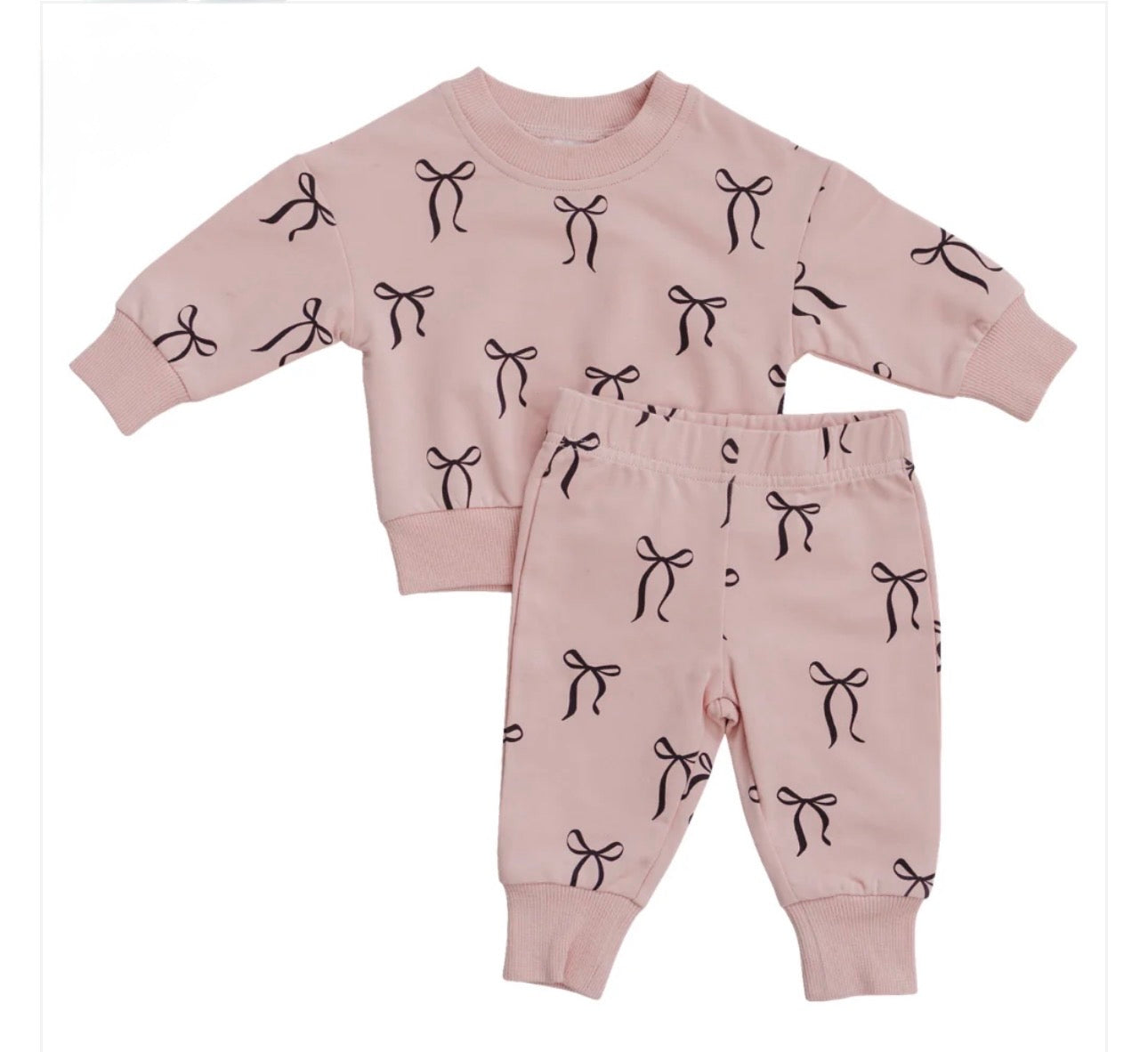 Blush Bows French Terry Set