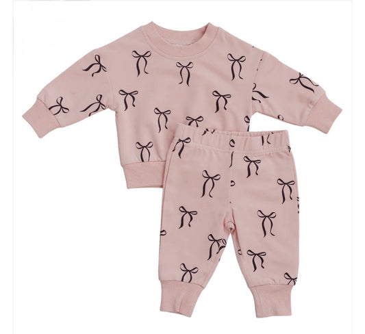 Blush Bows French Terry Set