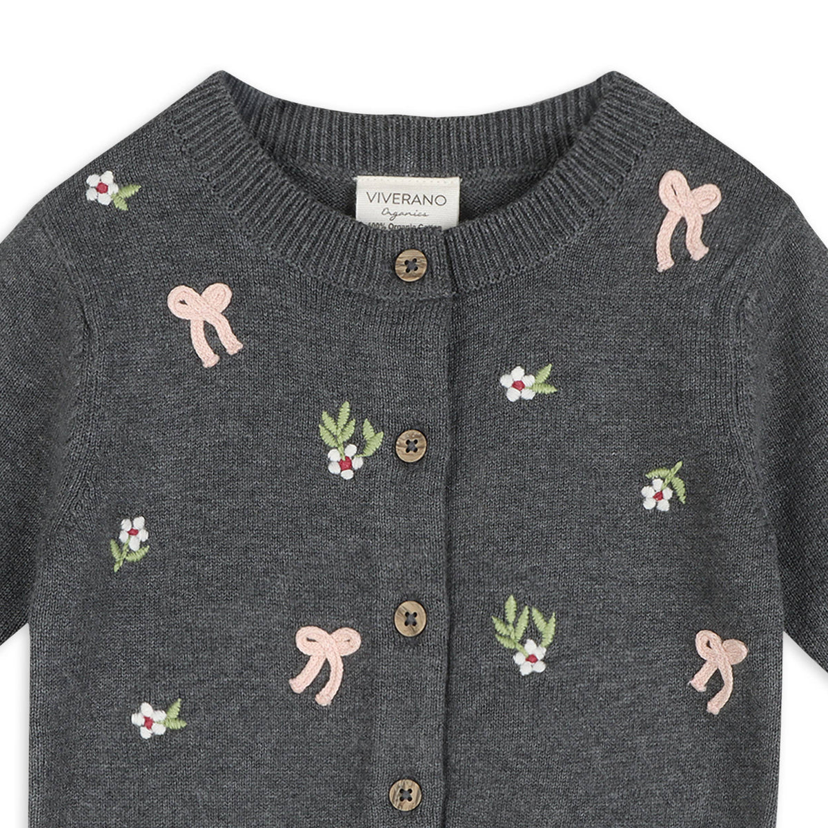 Hazel 3D Bow Knit Baby Cardigan (Organic Cotton)
