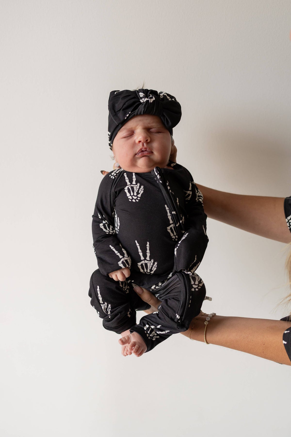 Bamboo Zip Pajamas | Midnight Skelly