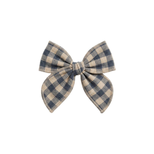 Flannel Bow Hair Clip - Swindon Plaid