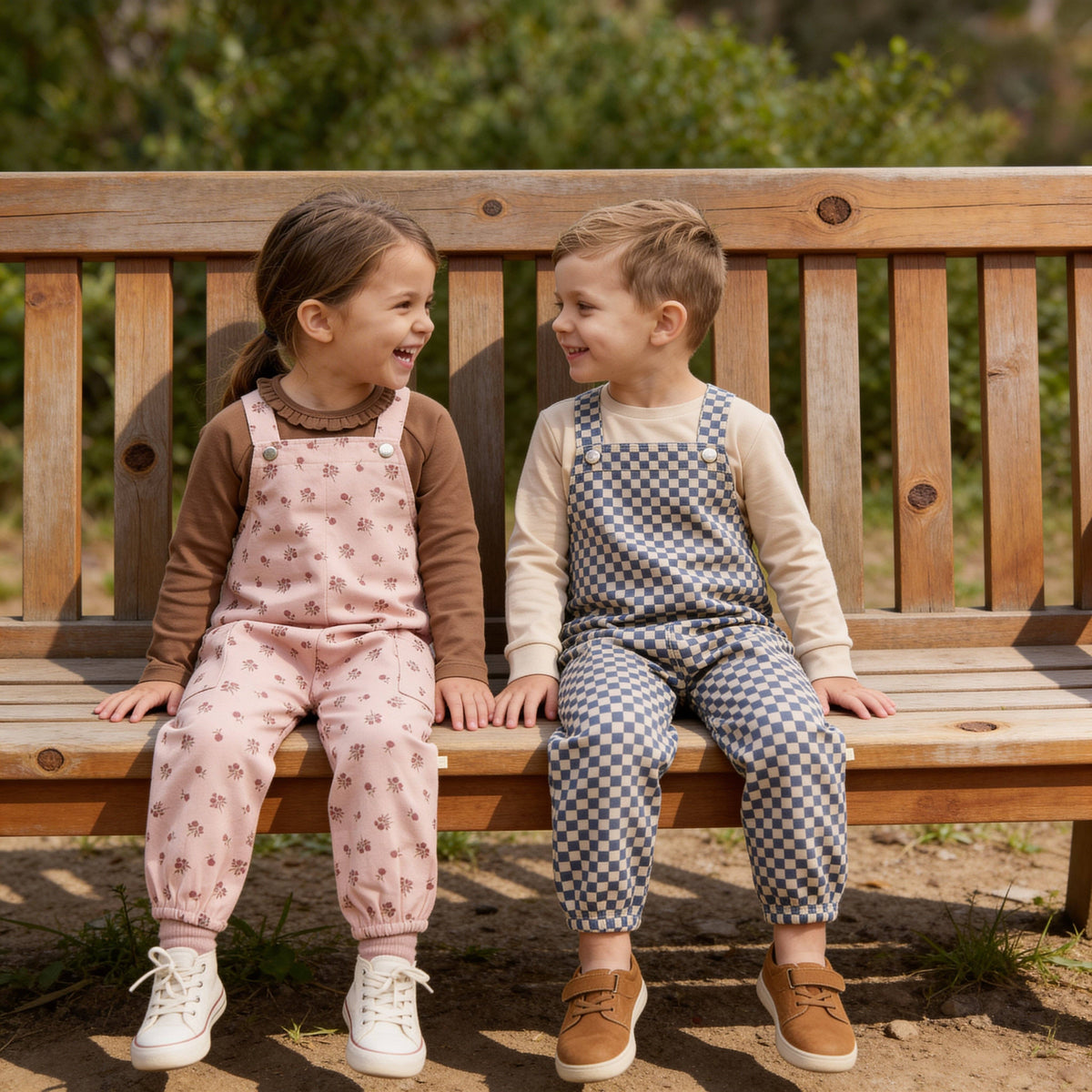 Organic Twill Overalls - Rosebud