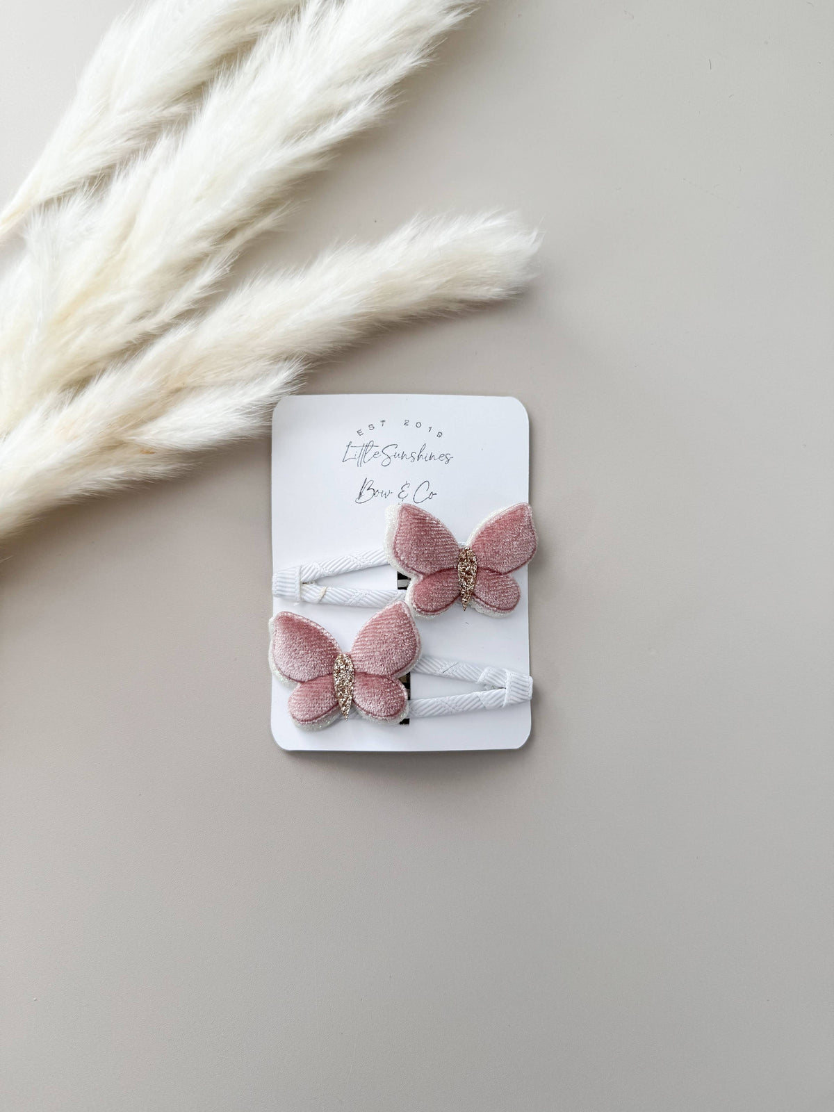 Velvet Butterfly Hair Clips