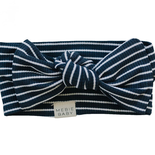 Navy Stripes Bamboo Head Wrap