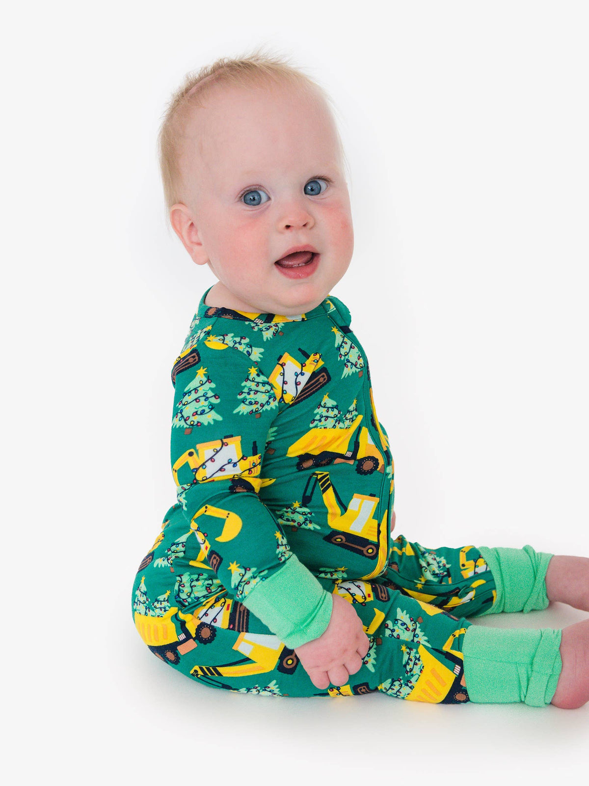 SoftSnooze™ Baby Bamboo Viscose Holiday Haul Convertible One Piece Footie Pajama