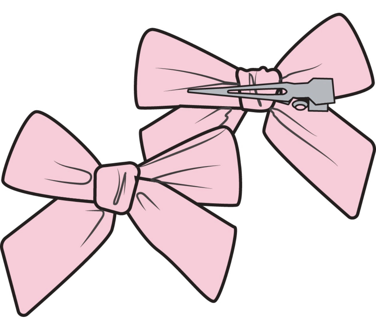 Solid Pink a Boo 2 Pack Bow