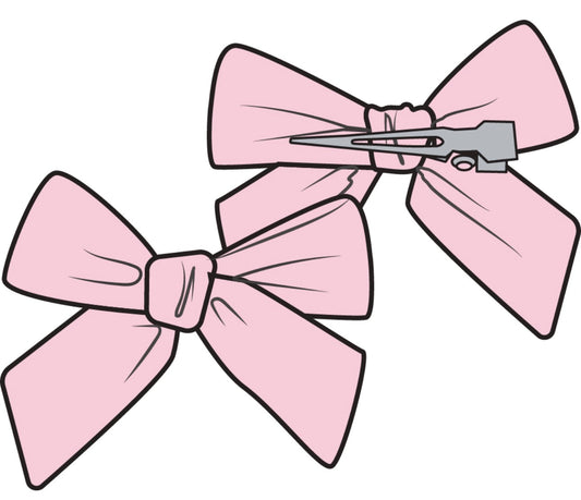 Solid Pink a Boo 2 Pack Bow