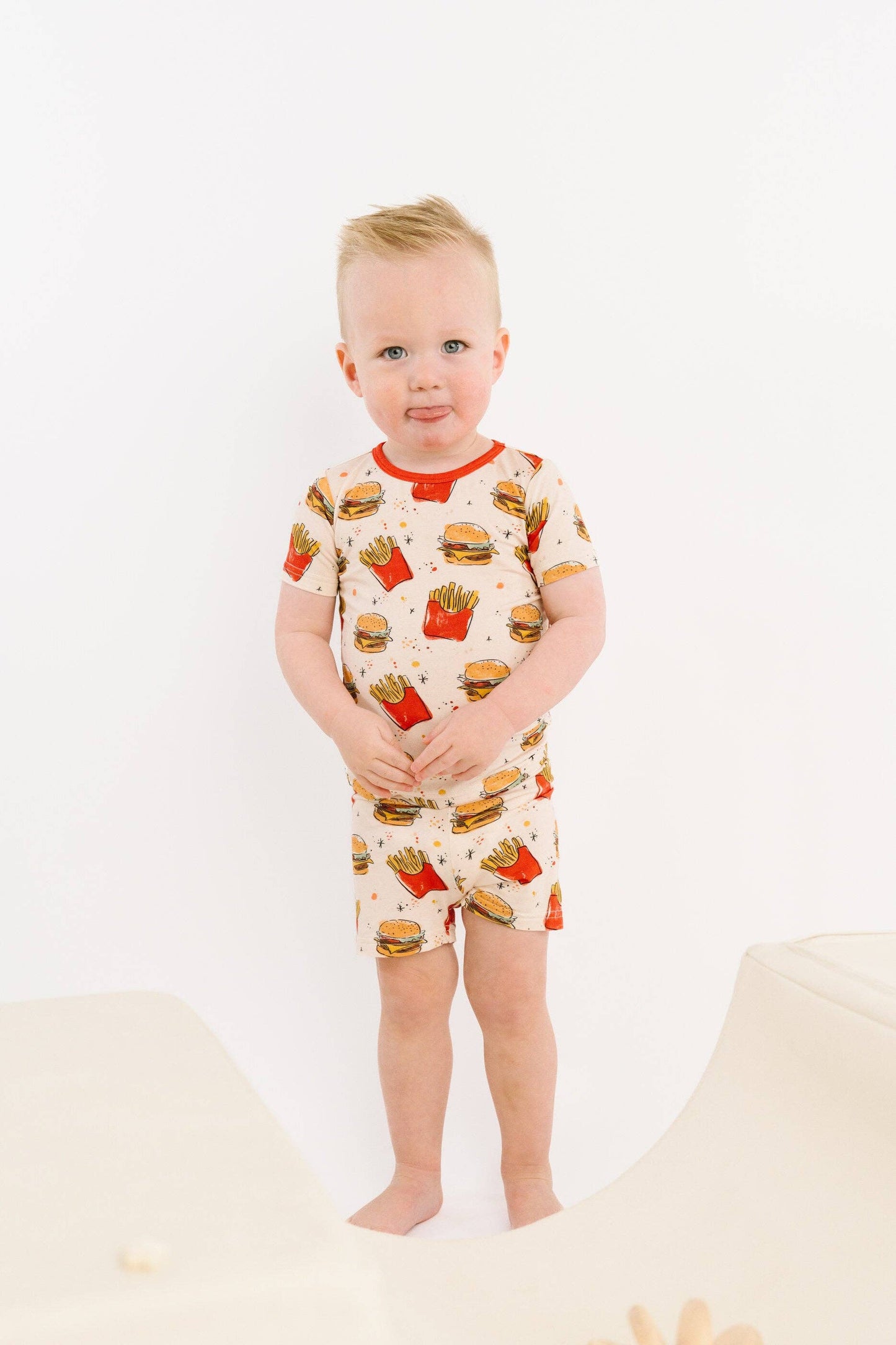 Cheeseburger Meal Bamboo Shorts Set