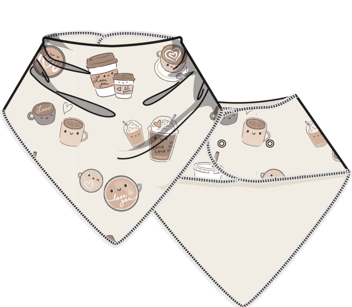 Love You A Latte Bandana Bib