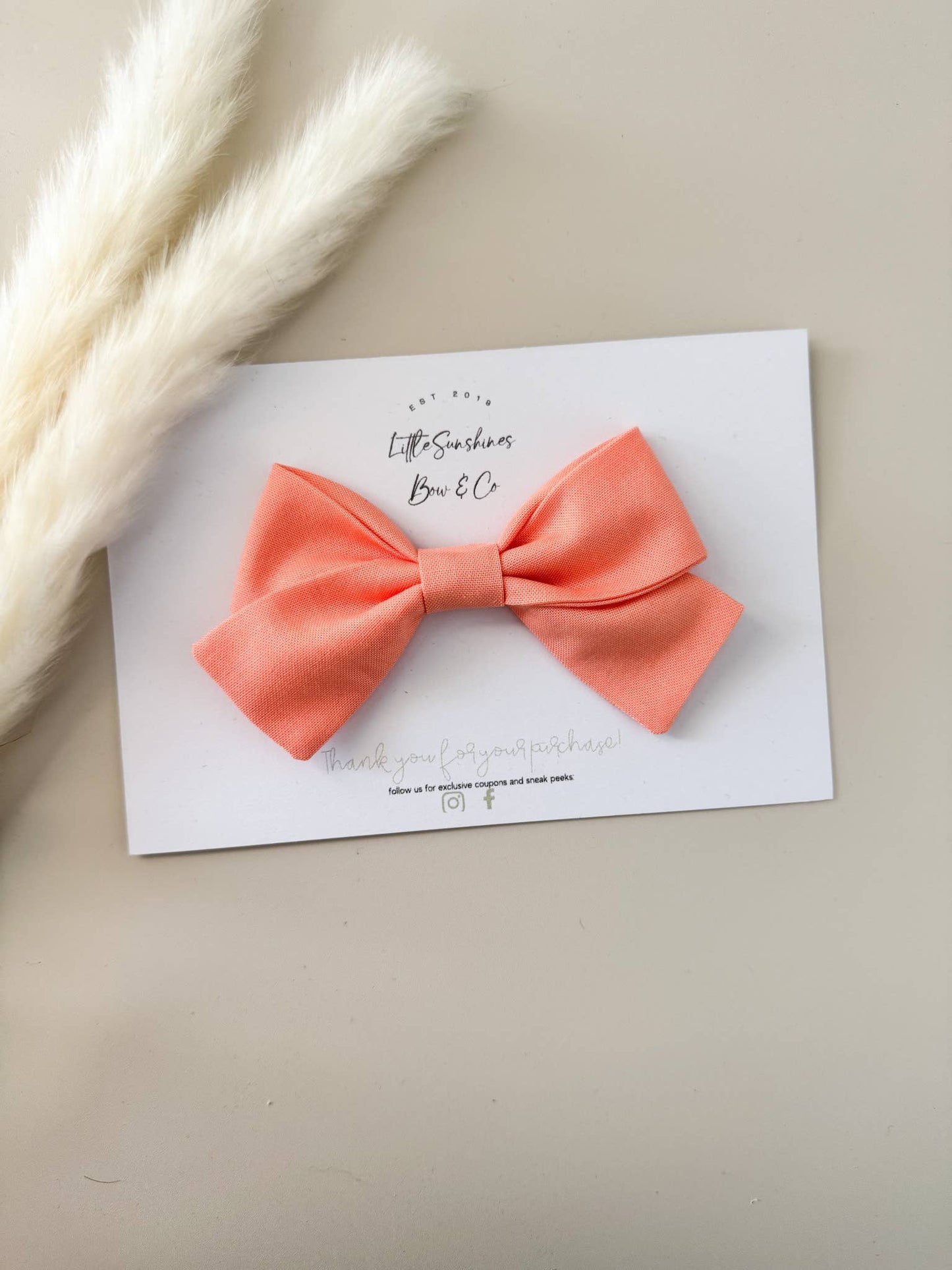 Pink Peach Pinwheel Hair Bow