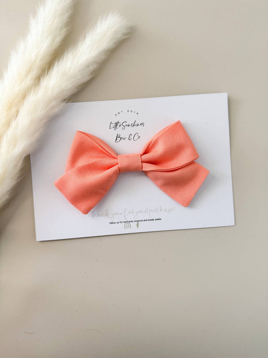 Pink Peach Pinwheel Hair Bow