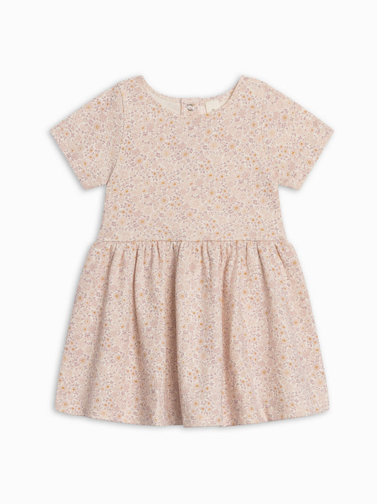 Stella Short Sleeve Swing Dress - Primrose / Fog + Shell