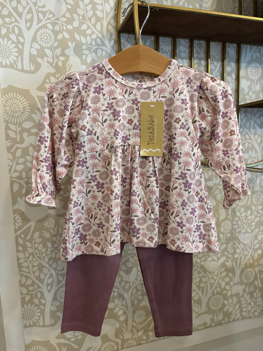 Pink Floral Pant Set