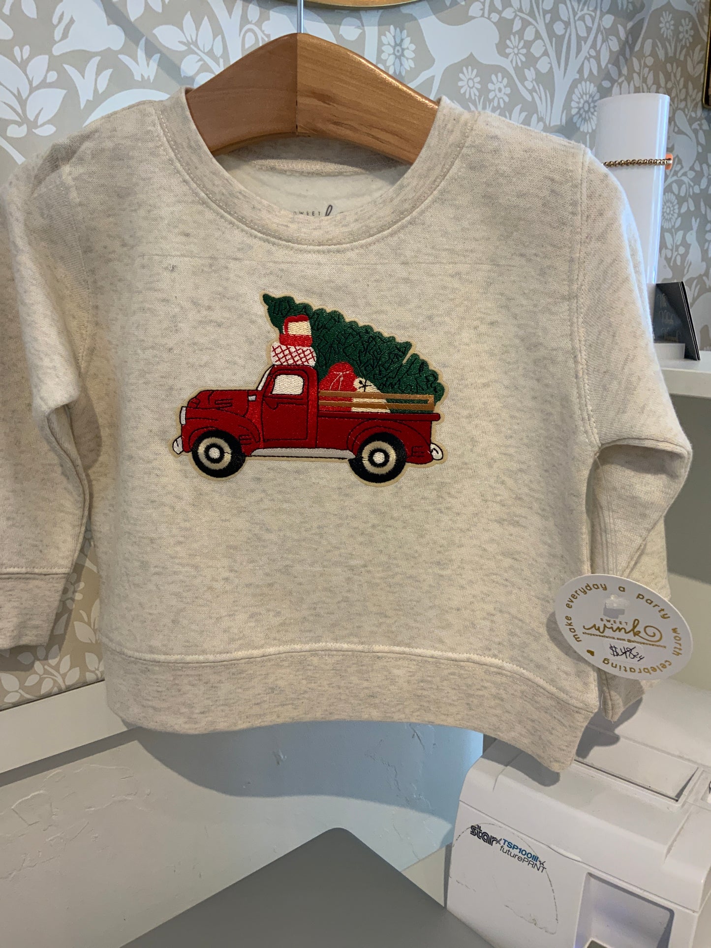 Christmas Tree Truck Sweater