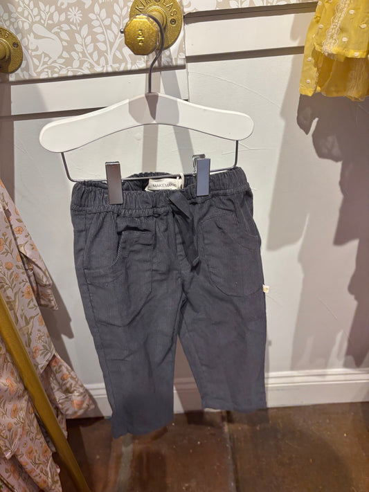 Charcoal Ribbed Pant