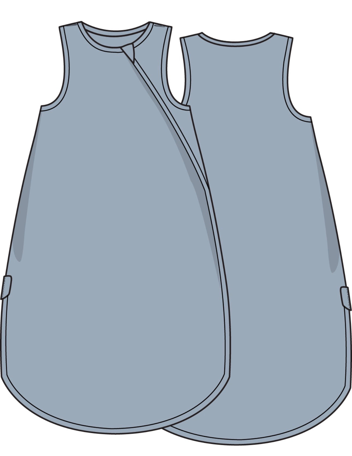 Solid Blue Fog Sleep Bag