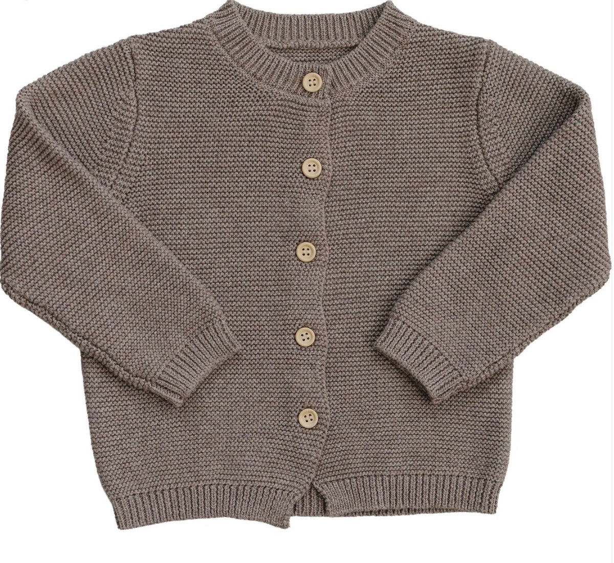 Brown Knit Button Down Cardigan