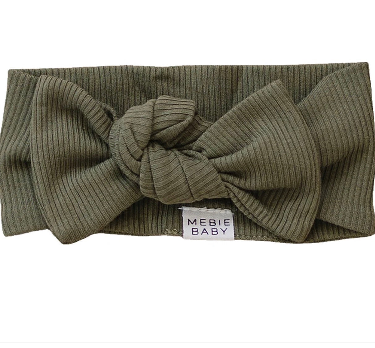 Winter Green Organic Cotton Ribbed Head Wrap