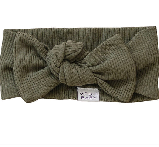 Winter Green Organic Cotton Ribbed Head Wrap