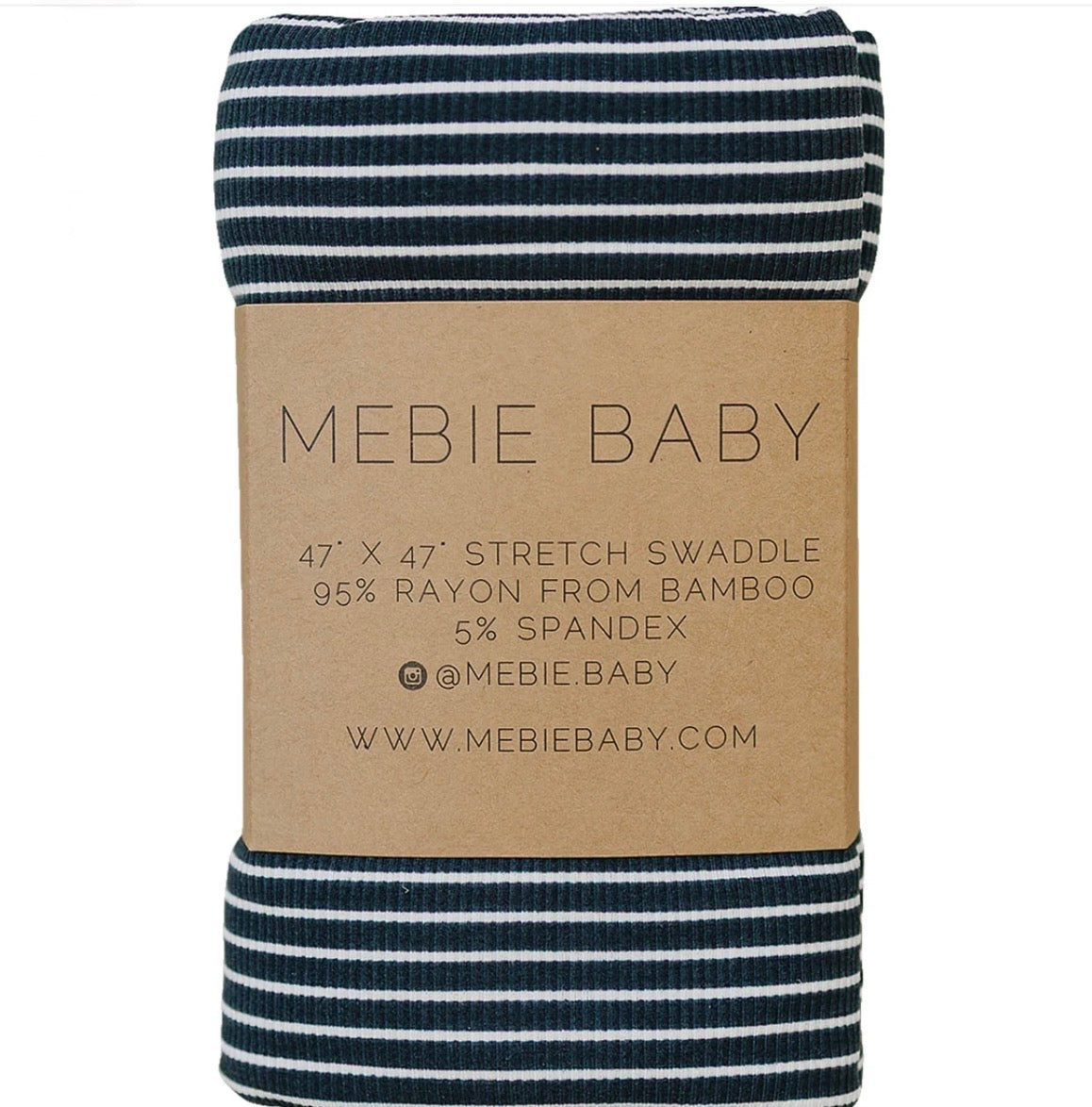 Navy Stripes Bamboo Stretch Swaddle