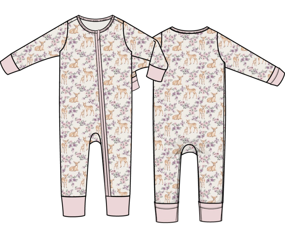 Floral Deer Convertible Romper