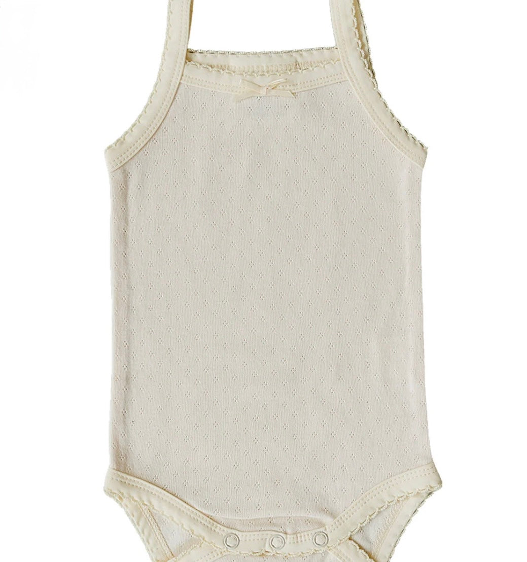 Yellow Pointelle Tank Bodysuit