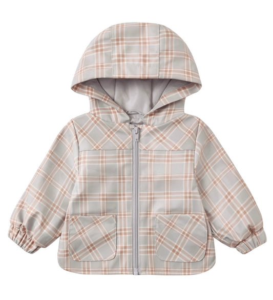 Rain Coat Blue Plaid