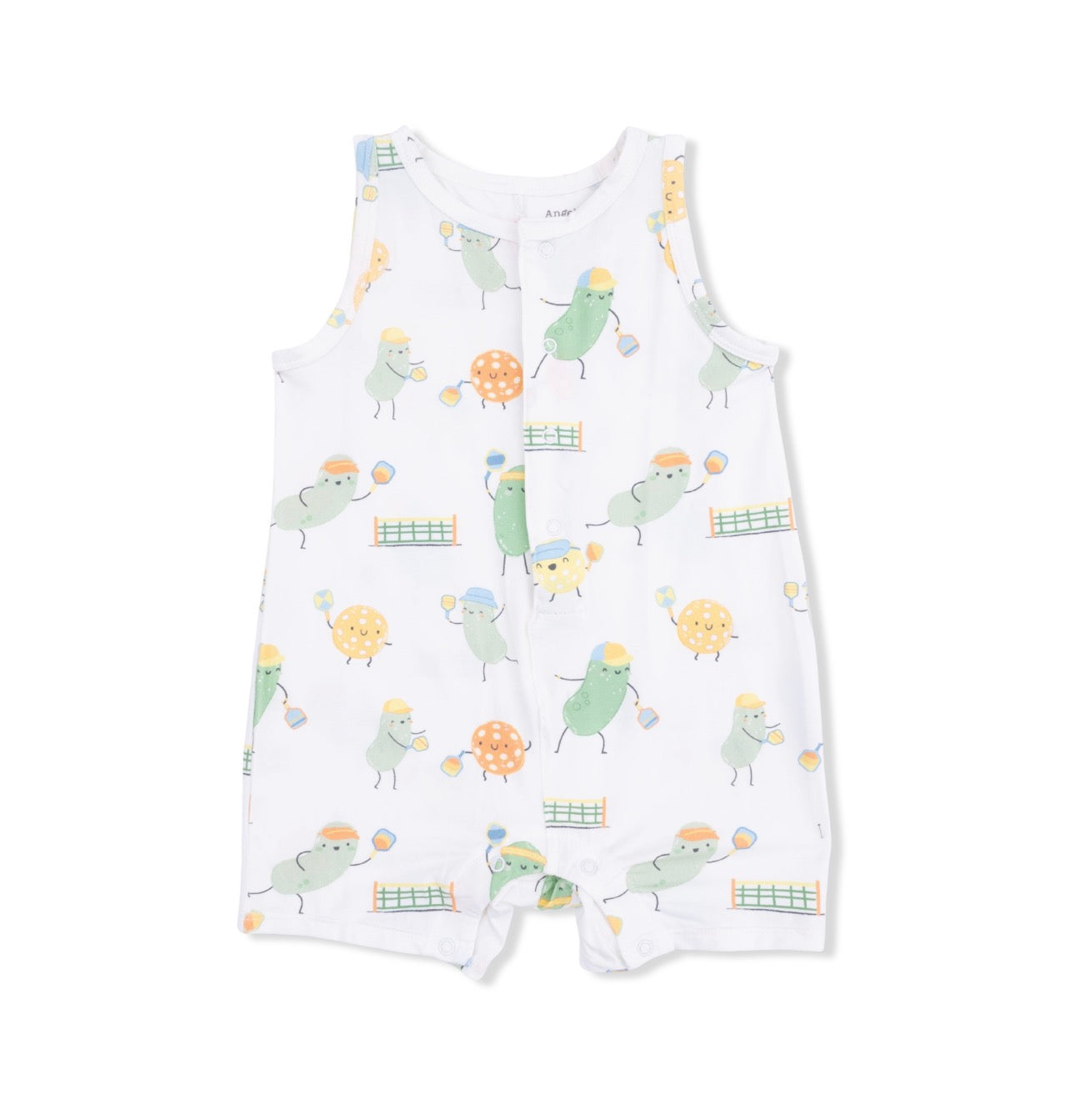 Pickles Playing Pickleball - Sleeveless Shortie Romper