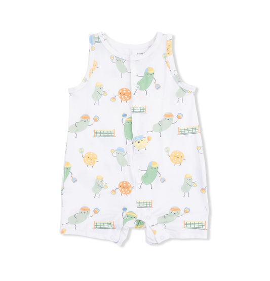 Pickles Playing Pickleball - Sleeveless Shortie Romper