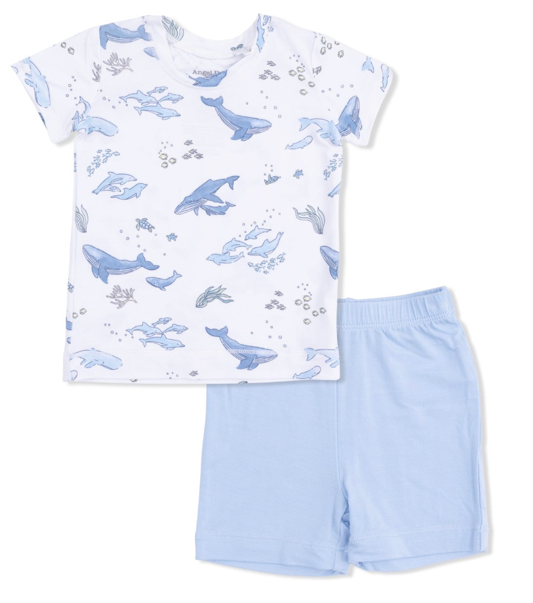 Watercolor Blue Whales - Loungewear Short Set