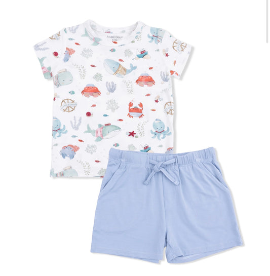 Crewneck Tee with Casual Short