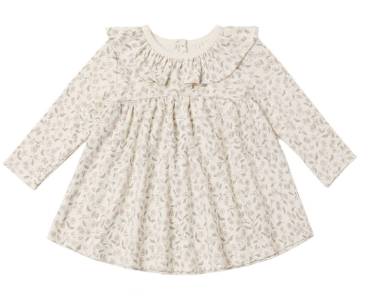 Ruffle Collar Jersey Dress Floret